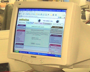 Internet en pantalla de ordenador