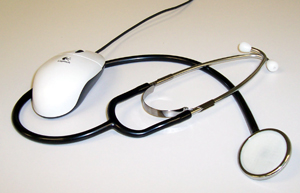 Fonendoscopio y rat�n de ordenador