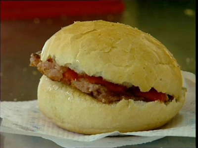 Imagen de una hamburguesa.  Imagen de sciencepics.org con licencia Creative Commons